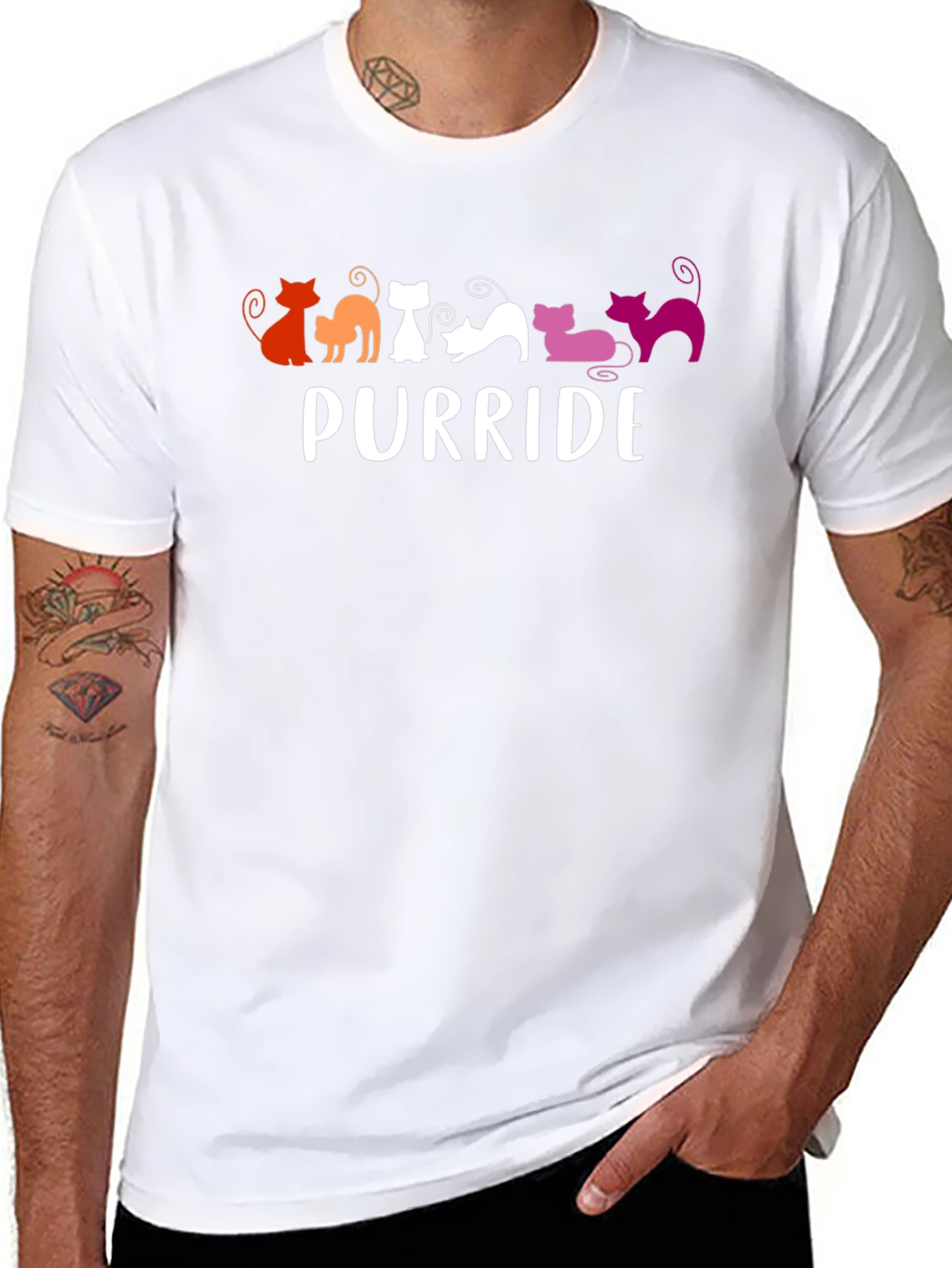 Purride Cat T-Shirt - Lesbian Pride