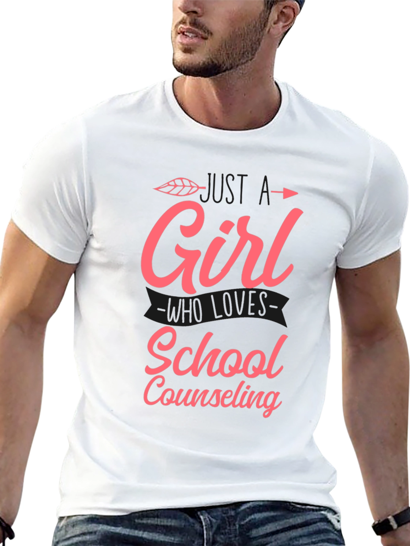 Girl Who Loves School Counseling T-Shirt