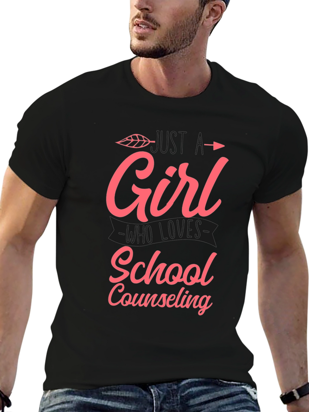 Girl Who Loves School Counseling T-Shirt