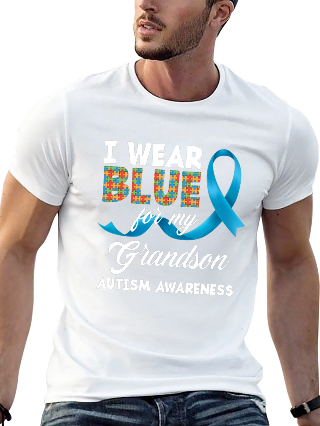 Autism Awareness Grandson T-Shirt