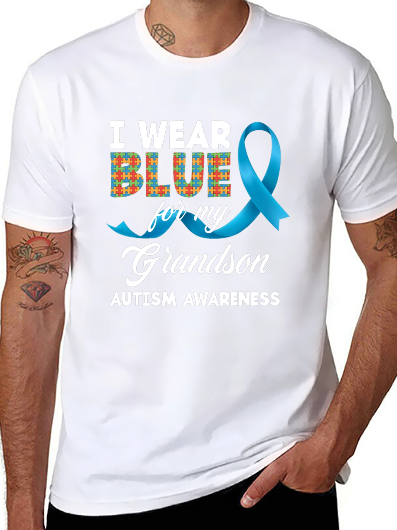 Autism Awareness Grandson T-Shirt