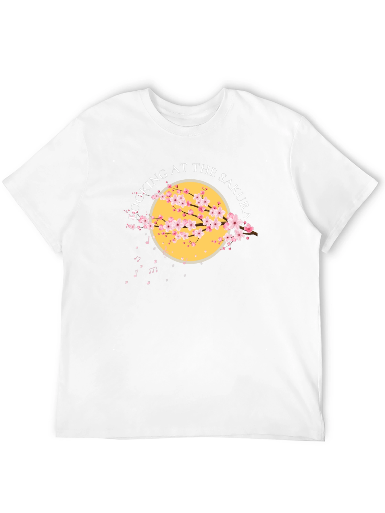 Sakura Cherry Blossom Graphic T-Shirt - Black