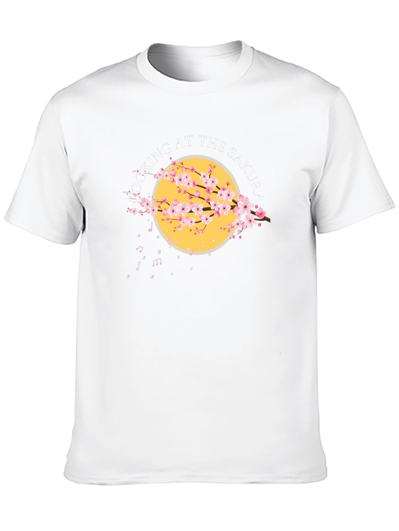 Sakura Cherry Blossom Graphic T-Shirt - Black