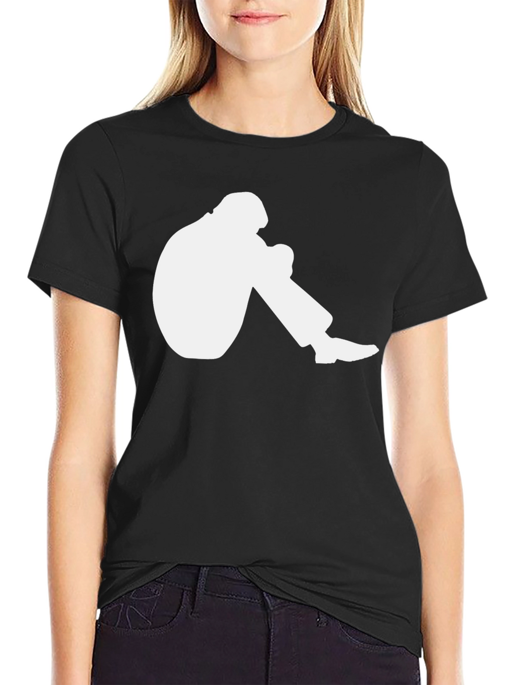 Mens Graphic T-Shirt - Crouching Silhouette Design