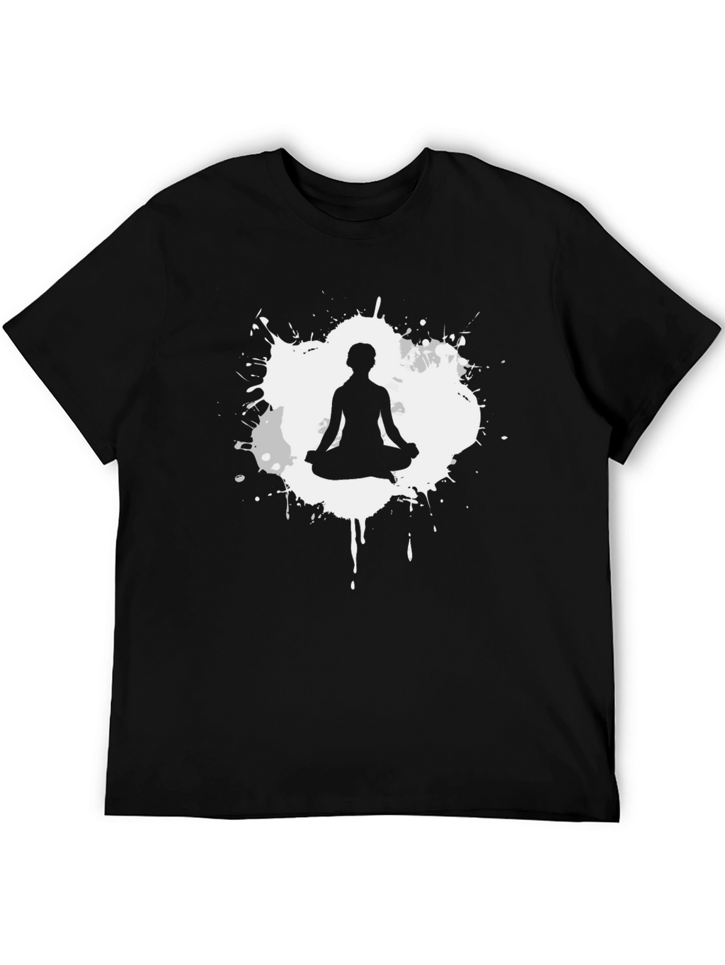 Zen Meditation T-Shirt - Black Cotton Blend Graphic Tee