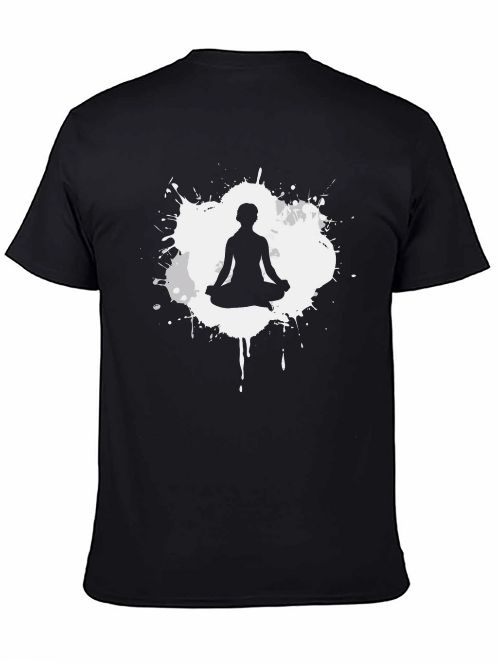 Zen Meditation T-Shirt - Black Cotton Blend Graphic Tee