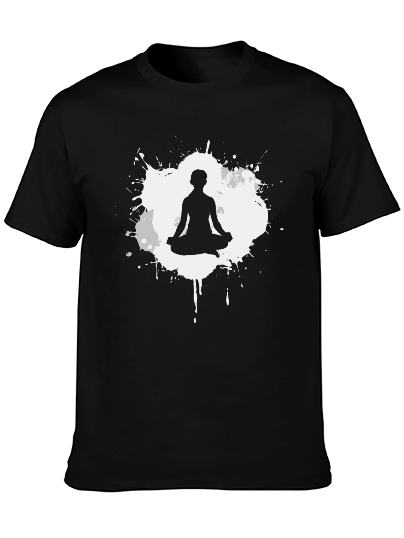 Zen Meditation T-Shirt - Black Cotton Blend Graphic Tee
