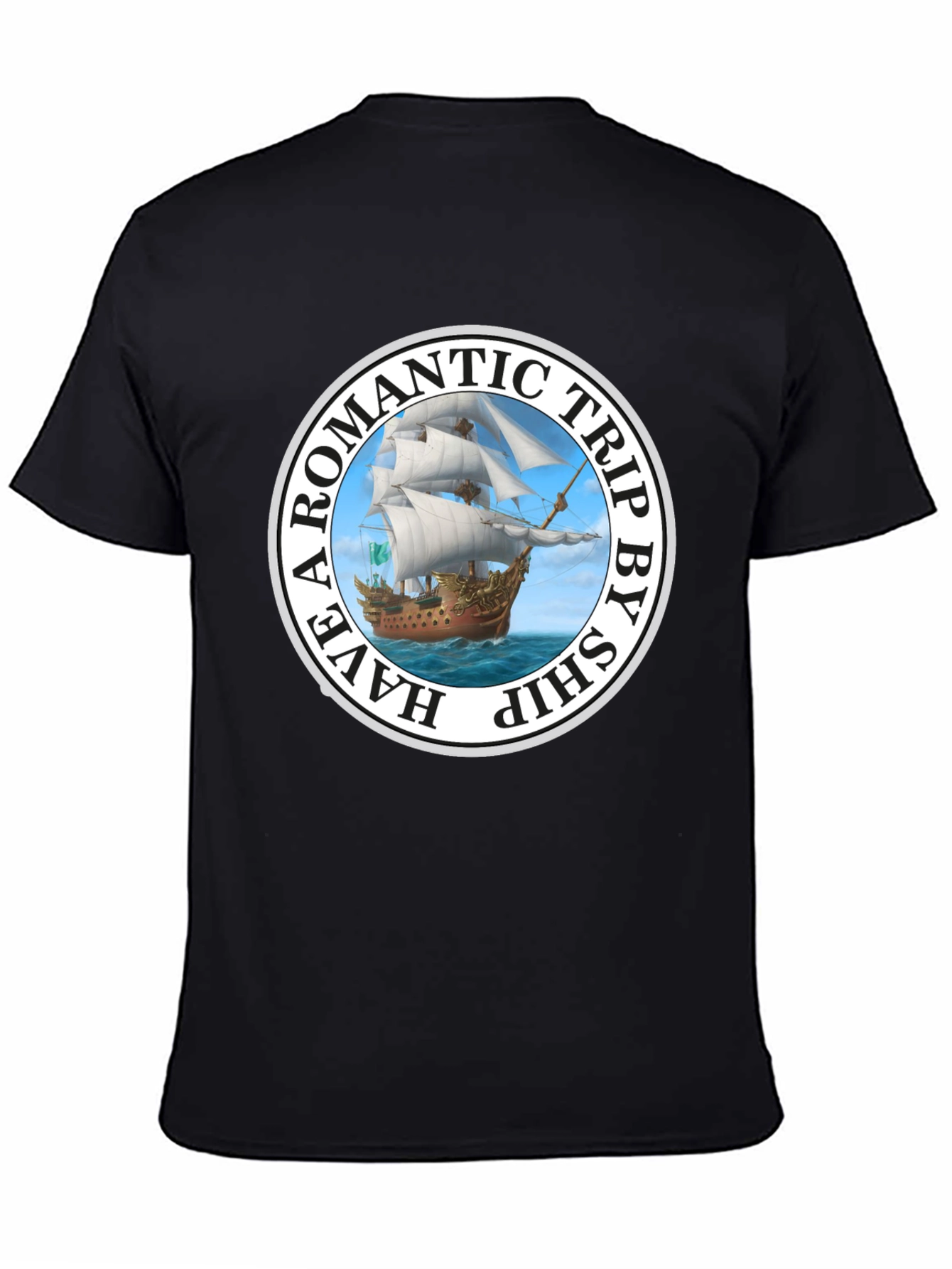 Romantic Trip Ship Graphic T-Shirt