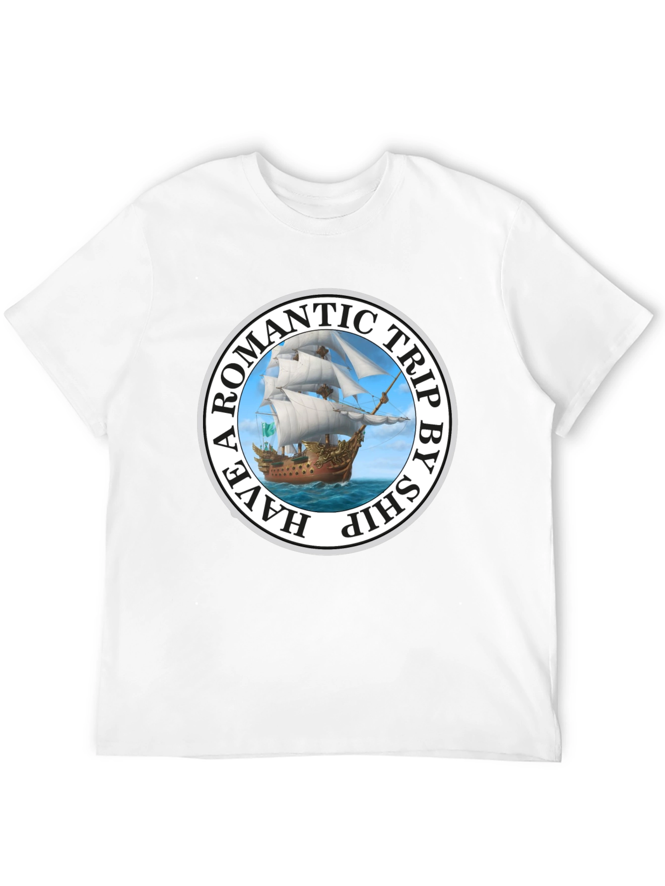 Romantic Trip Ship Graphic T-Shirt