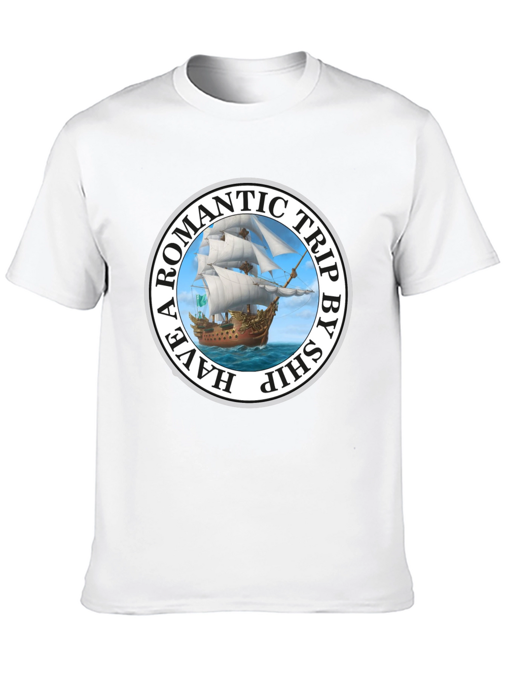 Romantic Trip Ship Graphic T-Shirt