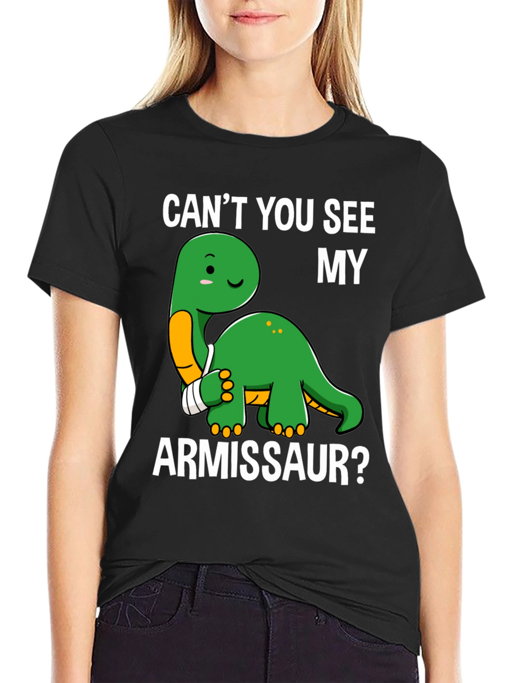 Cant You See My Armissaur Funny Dinosaur T-Shirt