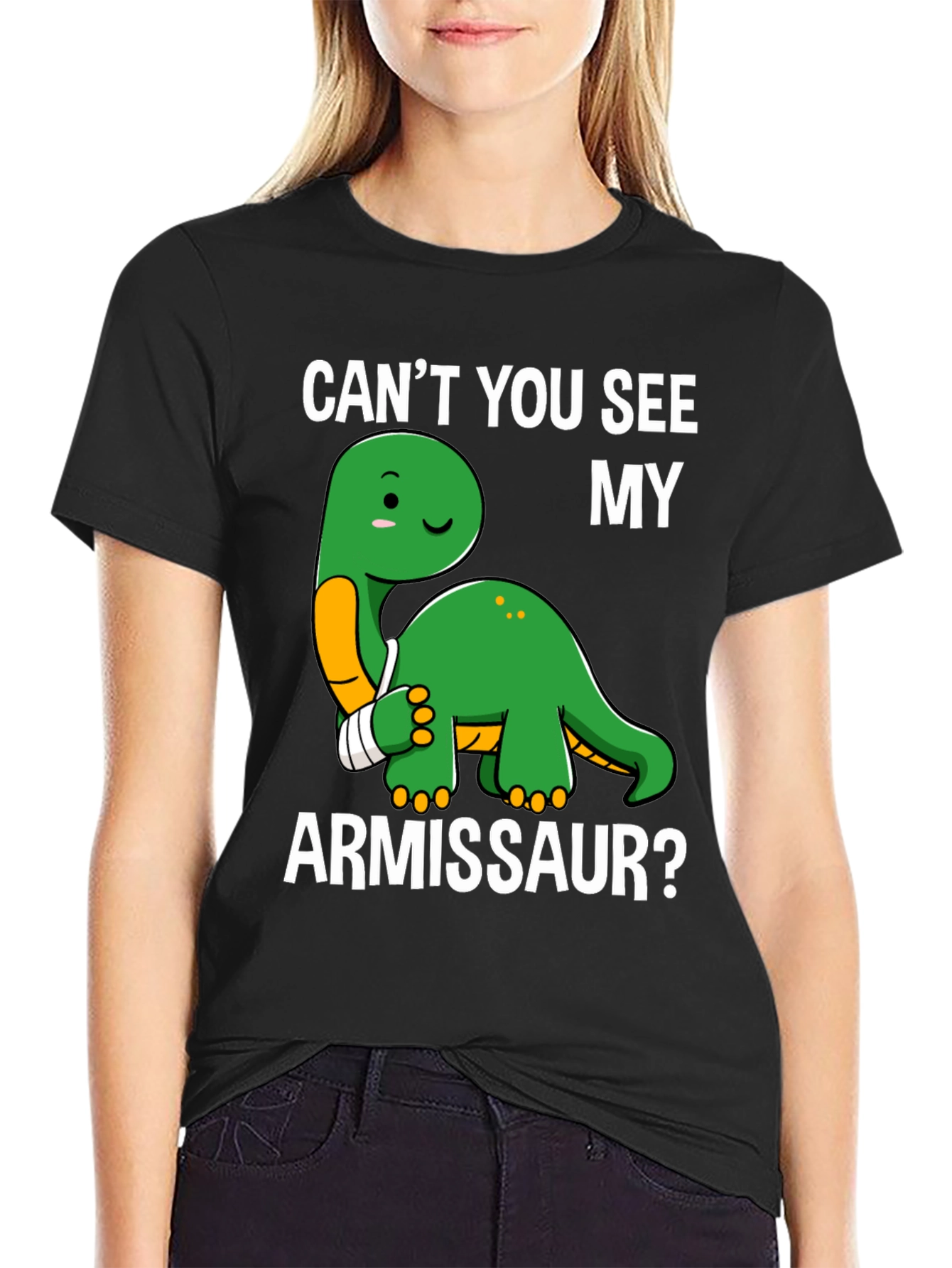 Cant You See My Armissaur Funny Dinosaur T-Shirt