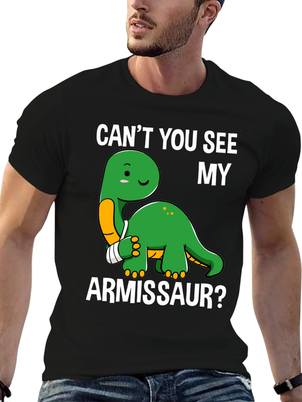 Cant You See My Armissaur Funny Dinosaur T-Shirt