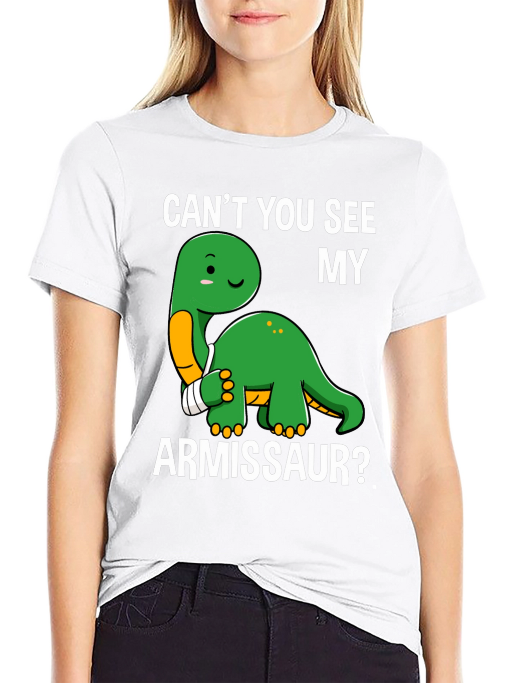 Cant You See My Armissaur Funny Dinosaur T-Shirt