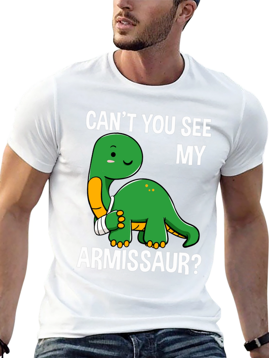 Cant You See My Armissaur Funny Dinosaur T-Shirt
