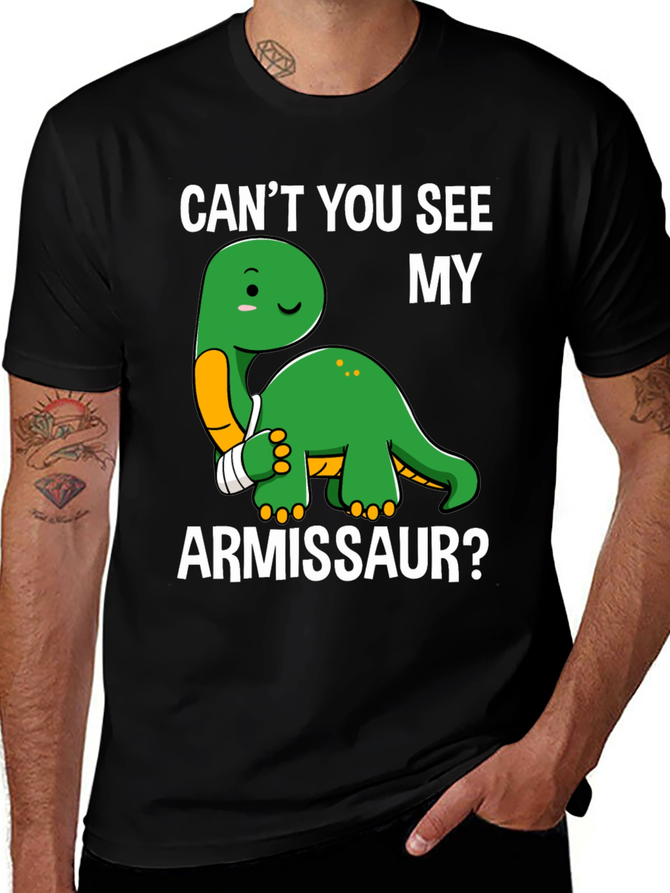 Cant You See My Armissaur Funny Dinosaur T-Shirt