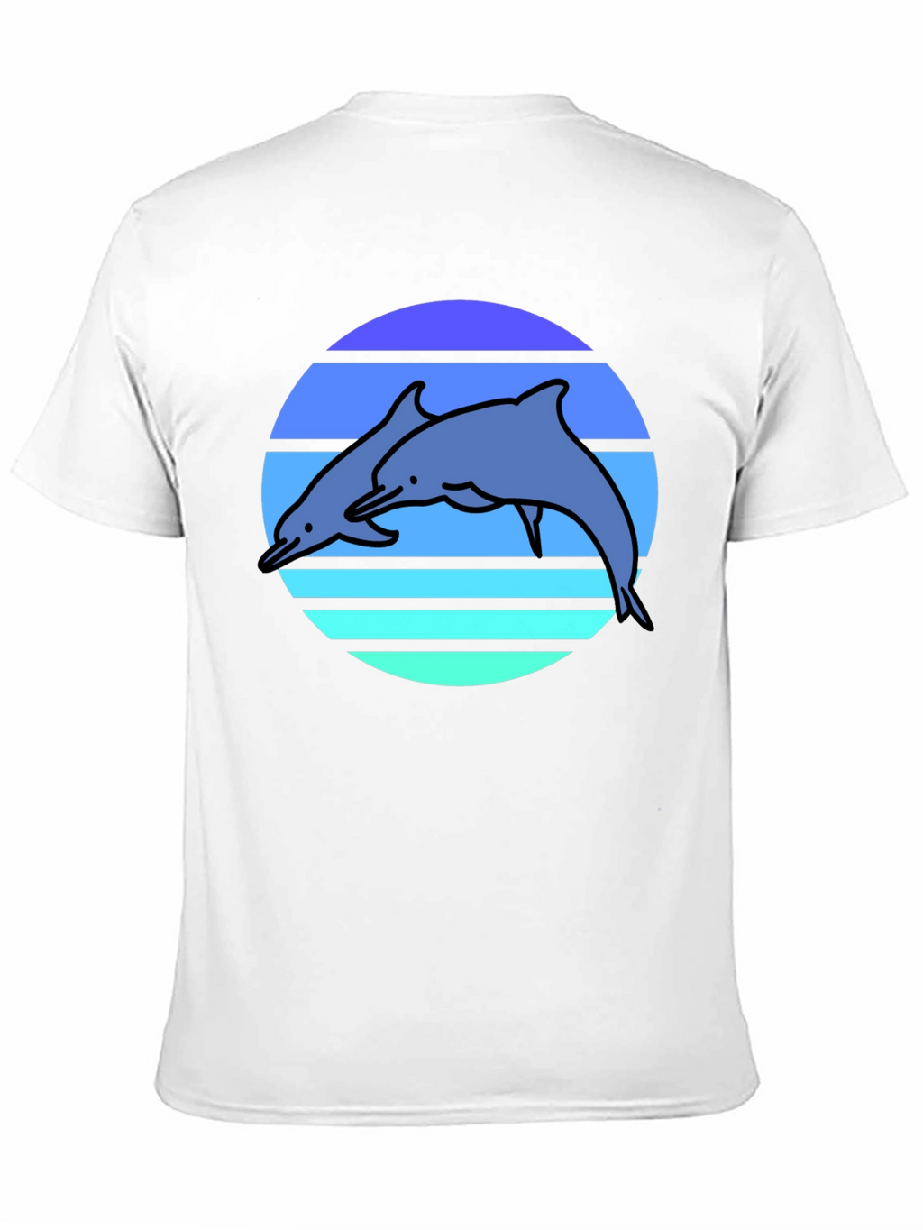 Retro Dolphin T-Shirt - Black Graphic Tee