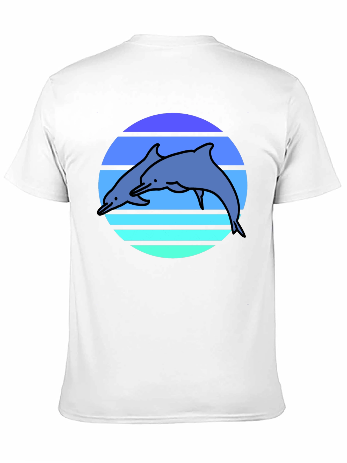 Retro Dolphin T-Shirt - Black Graphic Tee