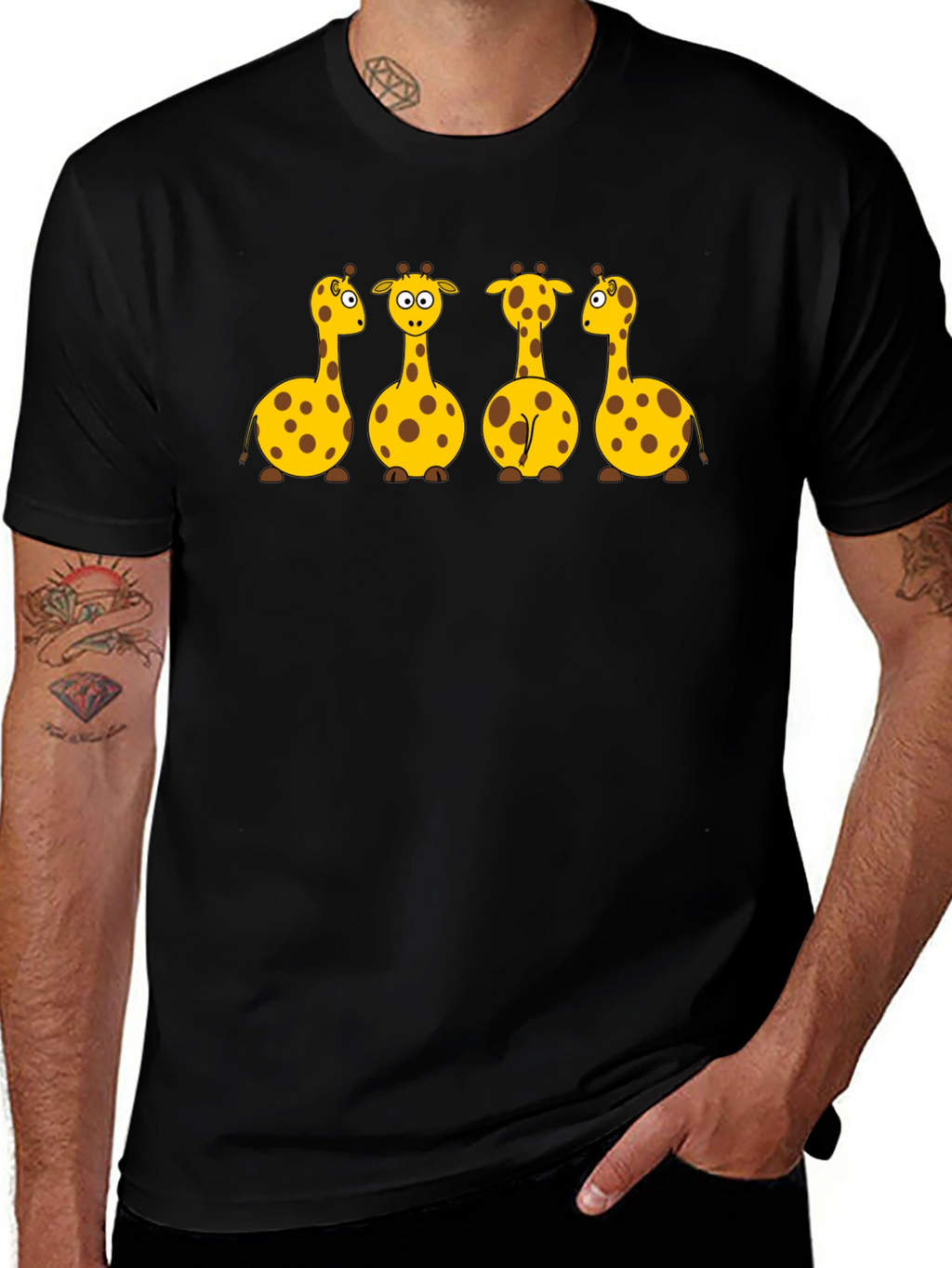 Cartoon Giraffe T-Shirt