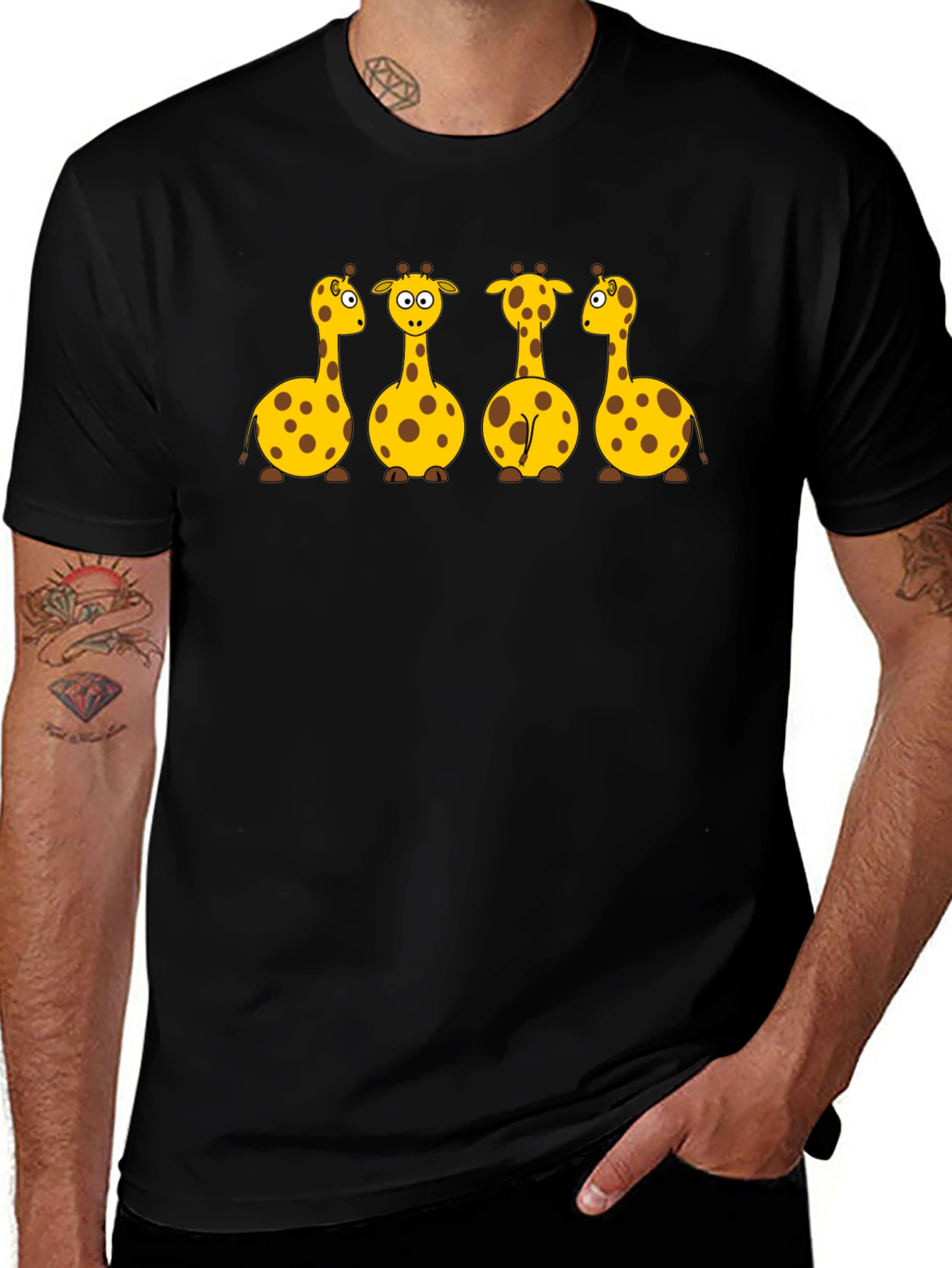 Cartoon Giraffe T-Shirt