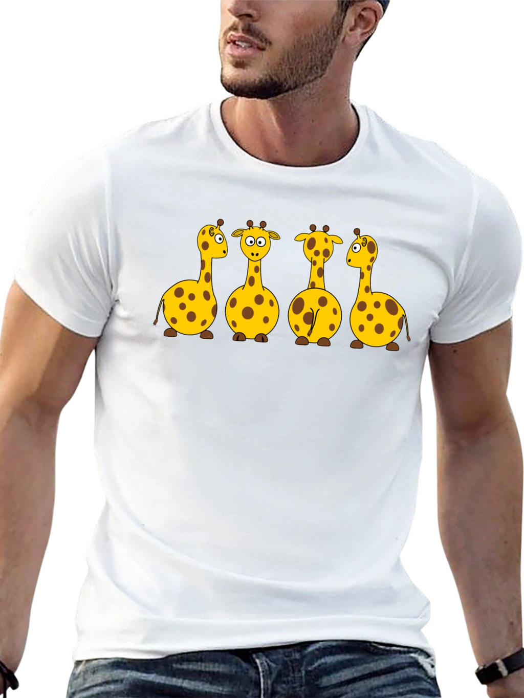 Cartoon Giraffe T-Shirt