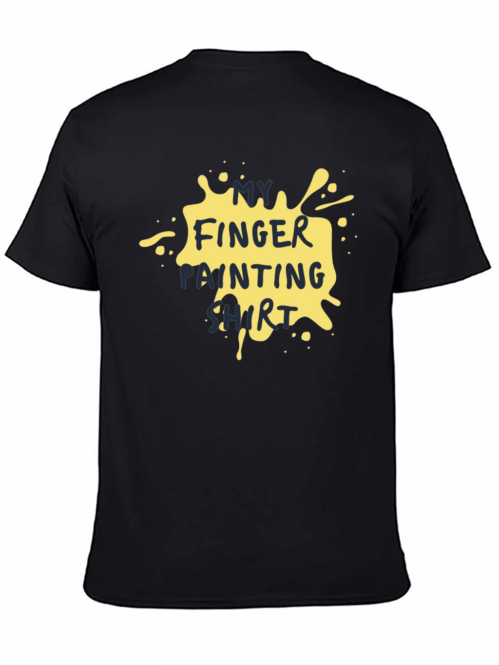 Funny Finger Painting Shirt - Black Cotton Tee