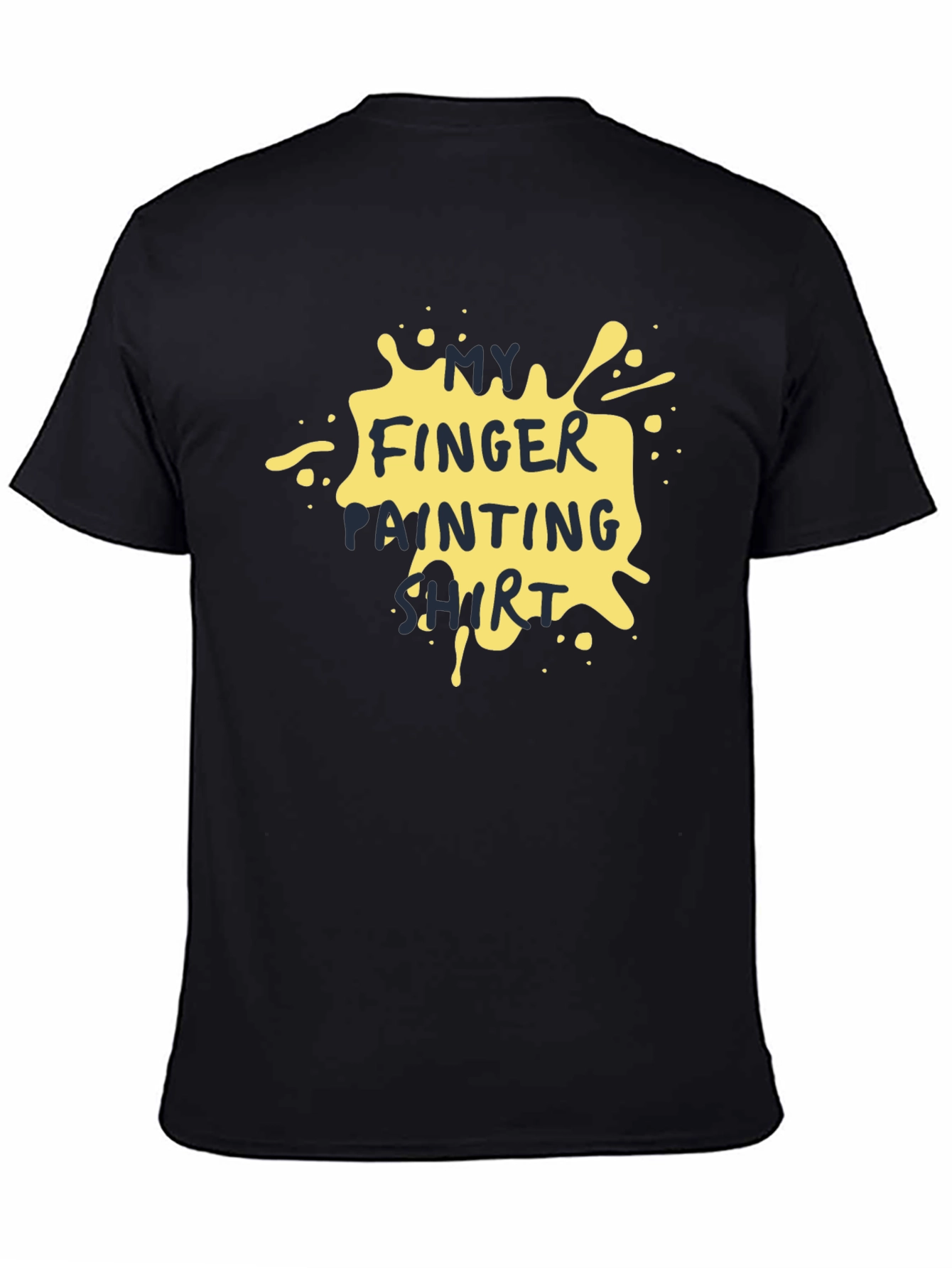 Funny Finger Painting Shirt - Black Cotton Tee