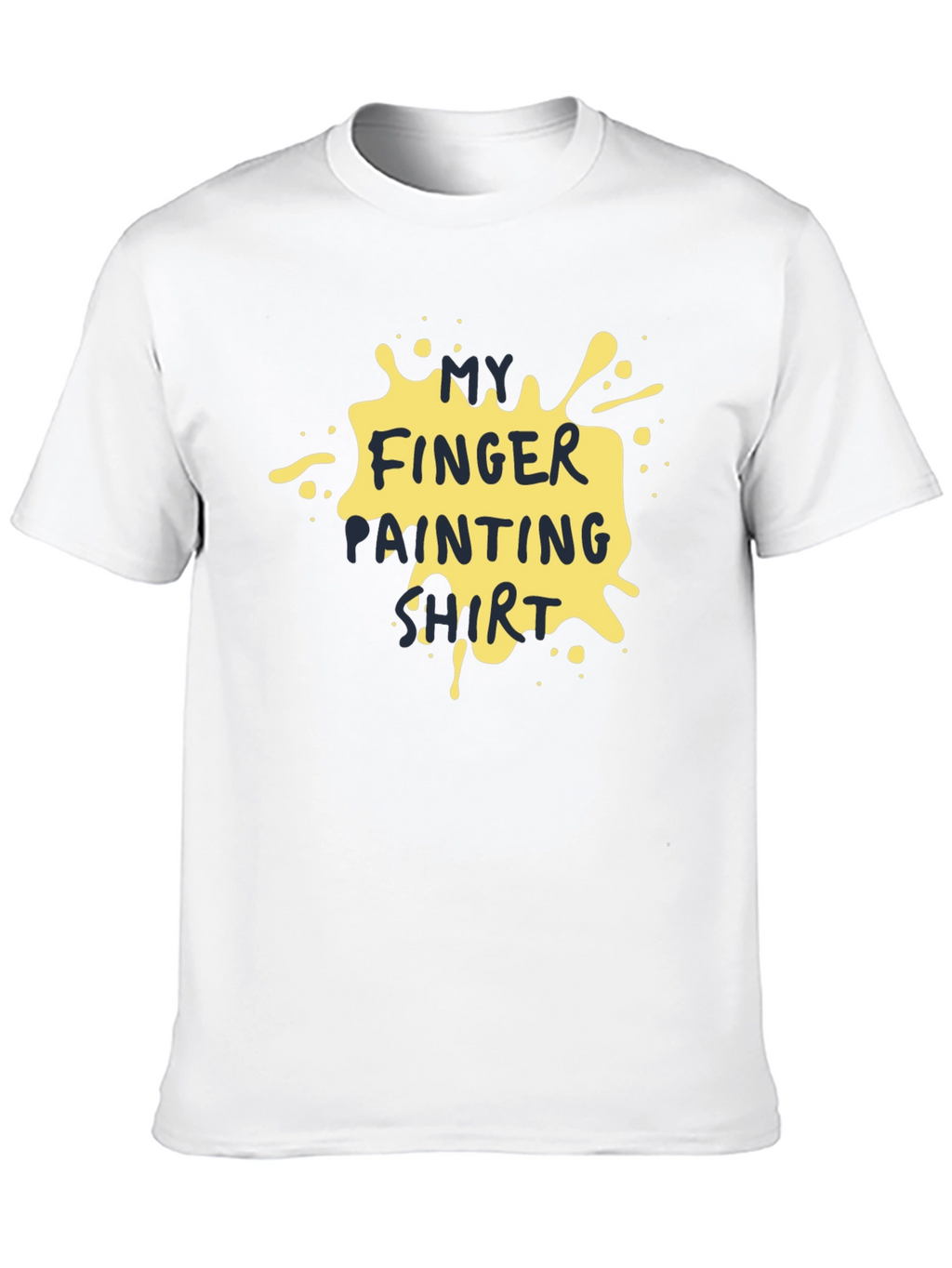 Funny Finger Painting Shirt - Black Cotton Tee