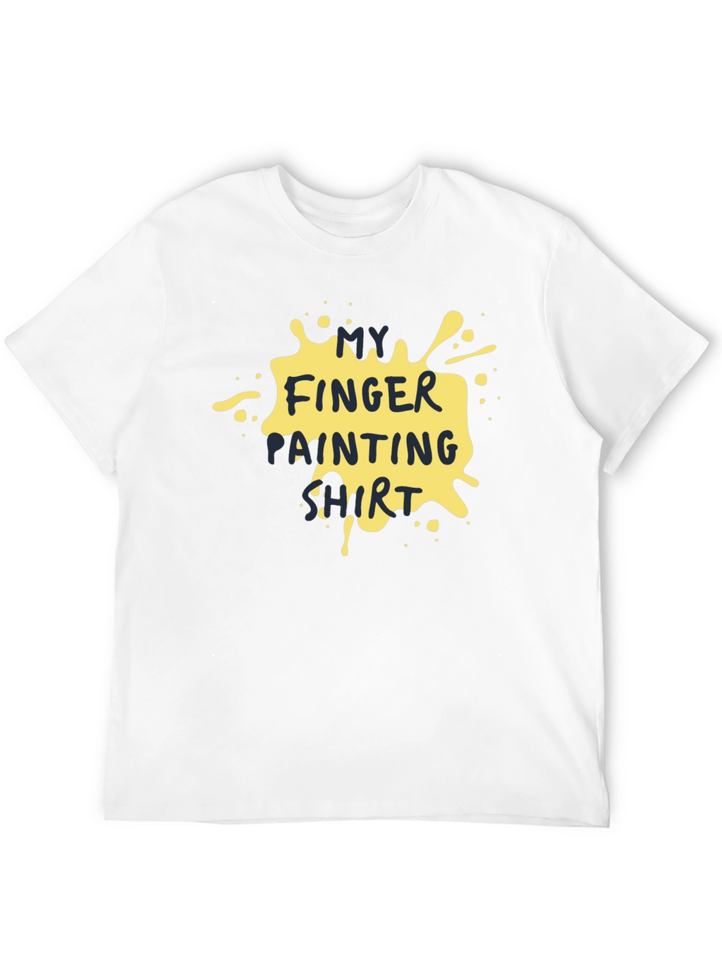 Funny Finger Painting Shirt - Black Cotton Tee
