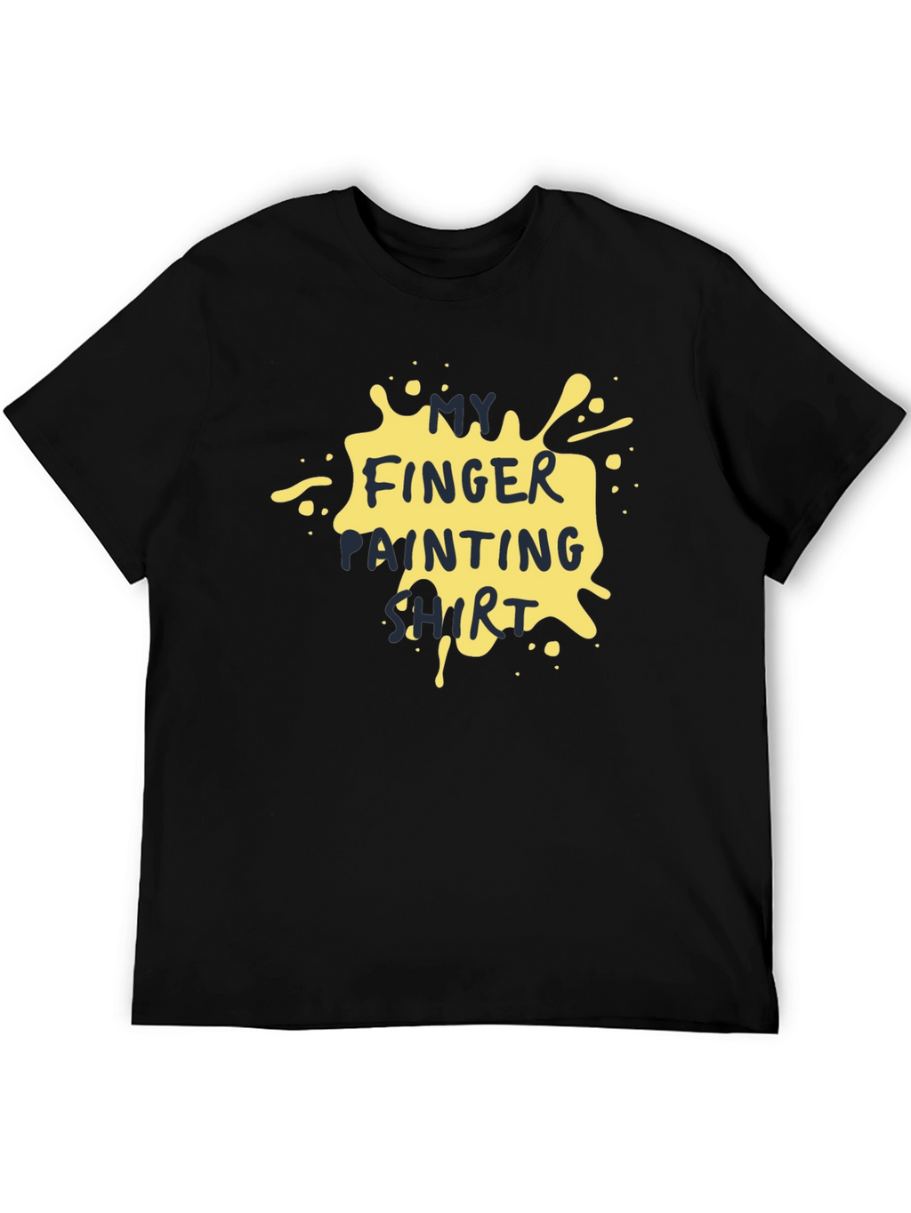 Funny Finger Painting Shirt - Black Cotton Tee