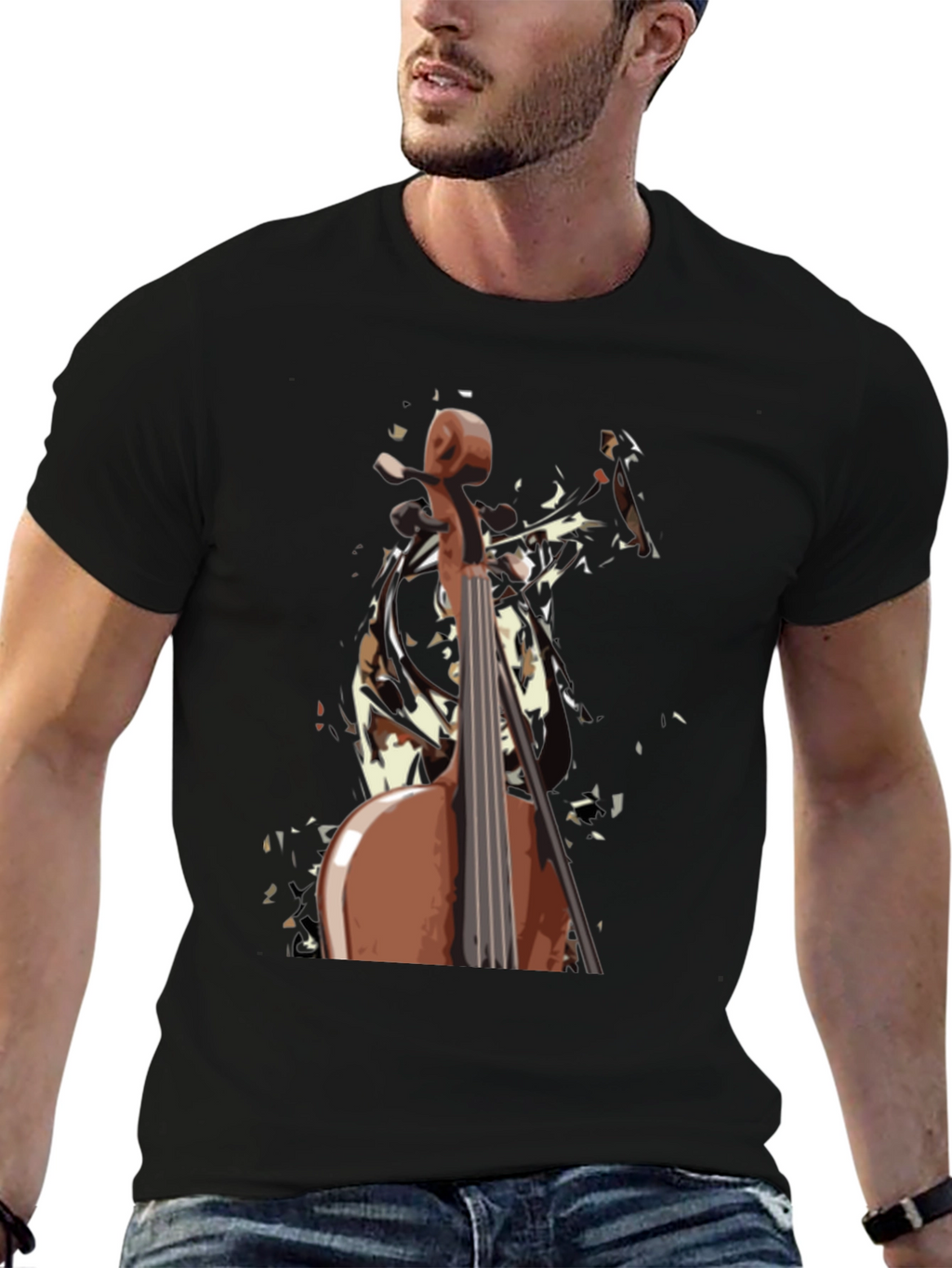 Cello Graphic T-Shirt - Musician Style
