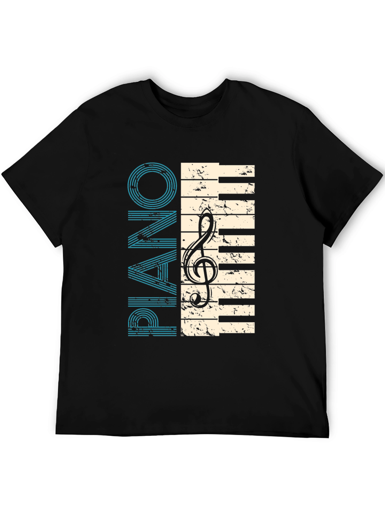 Piano Music T-Shirt - Vintage Style Instrument Tee