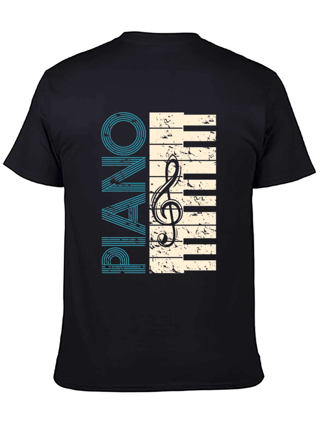 Piano Music T-Shirt - Vintage Style Instrument Tee