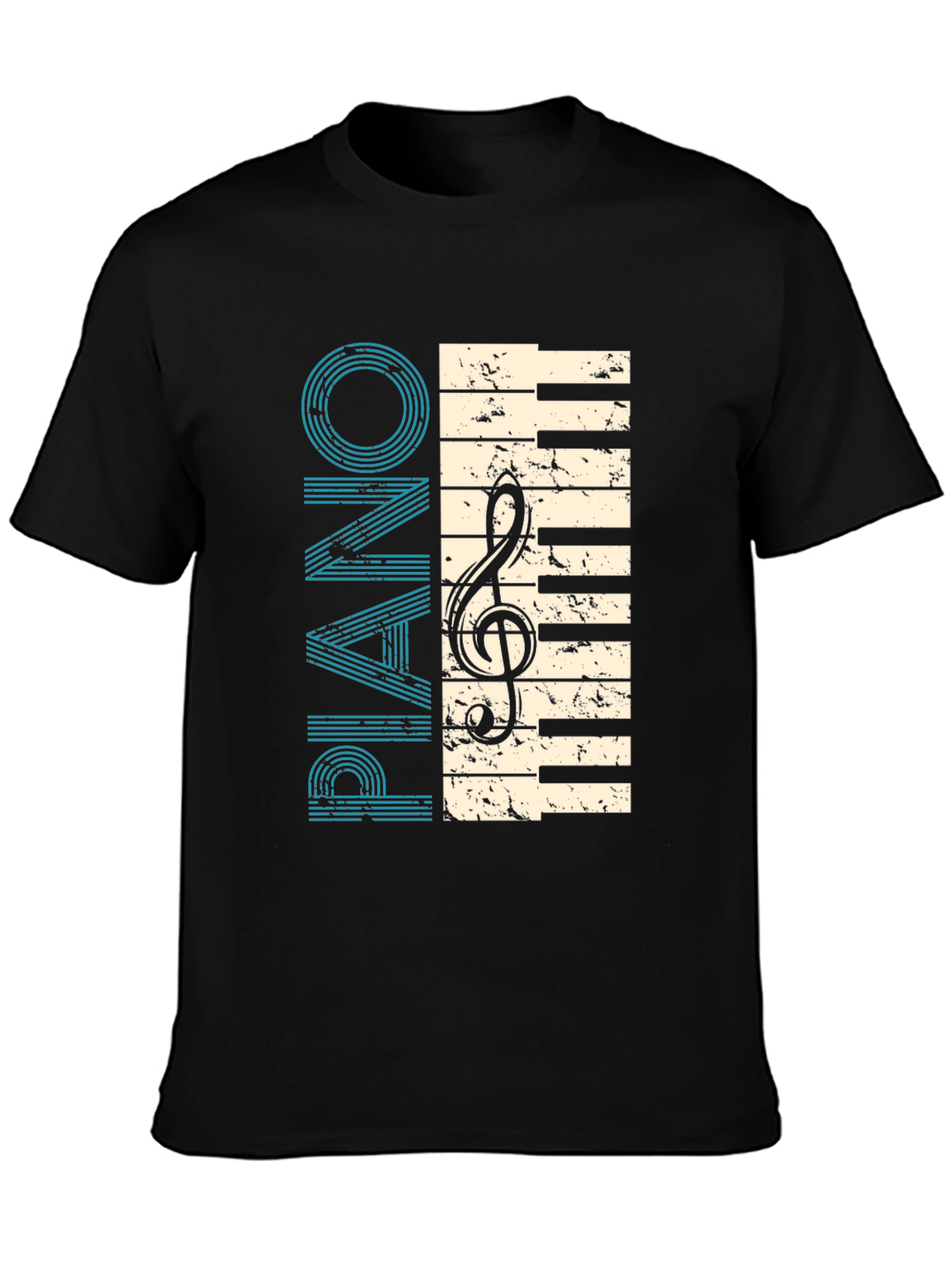 Piano Music T-Shirt - Vintage Style Instrument Tee