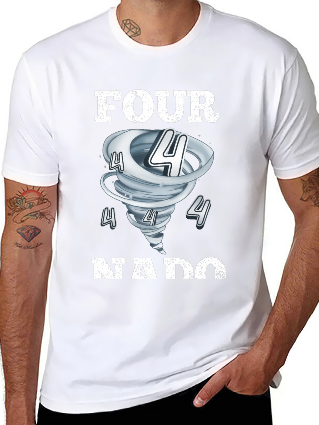 Four-Nado T-Shirt - Tornado Number Pun Tee