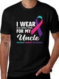Thyroid Cancer Awareness Uncle Ribbon T-Shirt