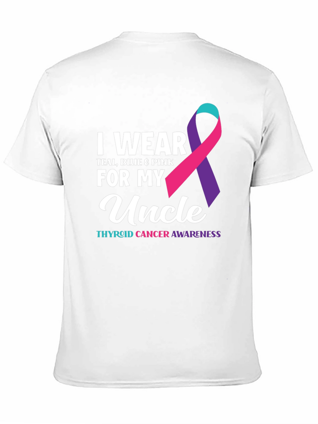 Thyroid Cancer Awareness Uncle Ribbon T-Shirt
