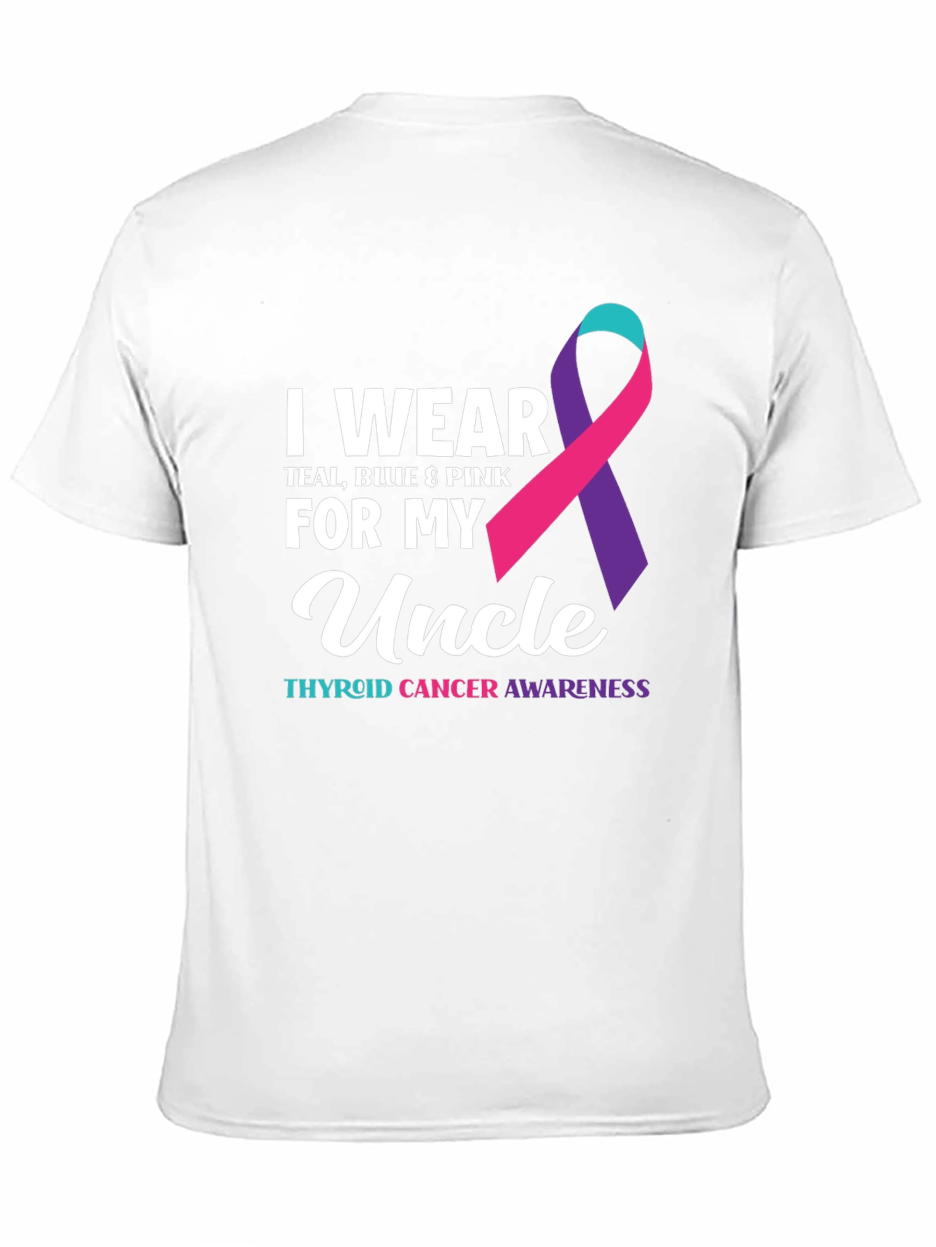 Thyroid Cancer Awareness Uncle Ribbon T-Shirt