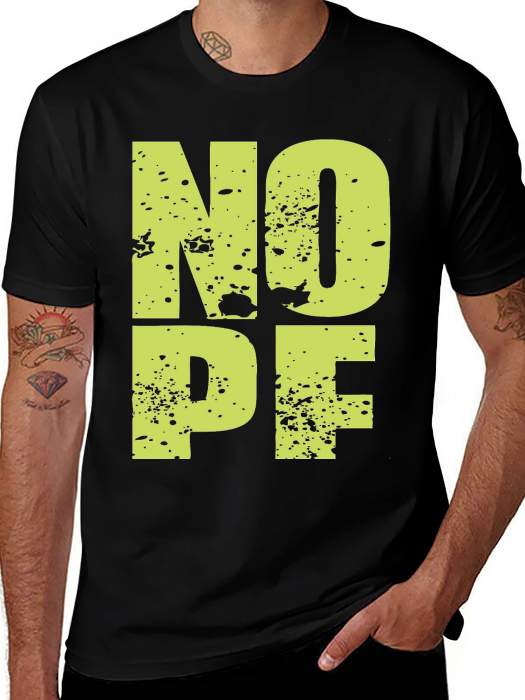 NOPE Graphic Tee - Casual Black T-Shirt