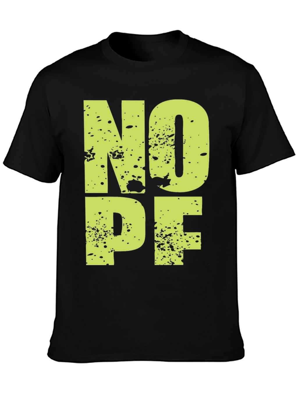 NOPE Graphic Tee - Casual Black T-Shirt