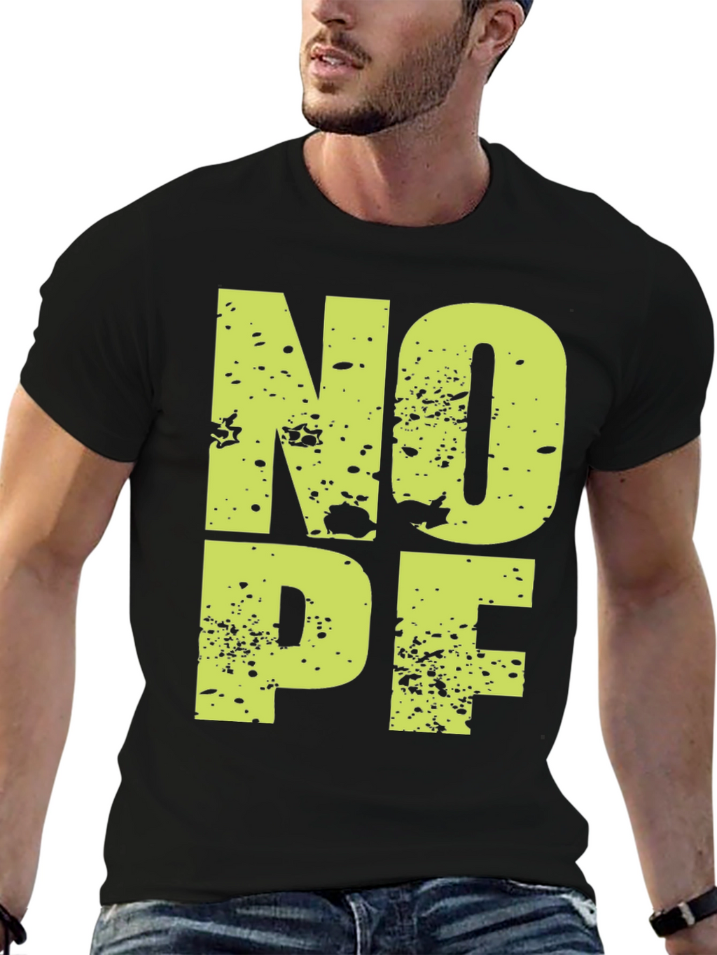 NOPE Graphic Tee - Casual Black T-Shirt