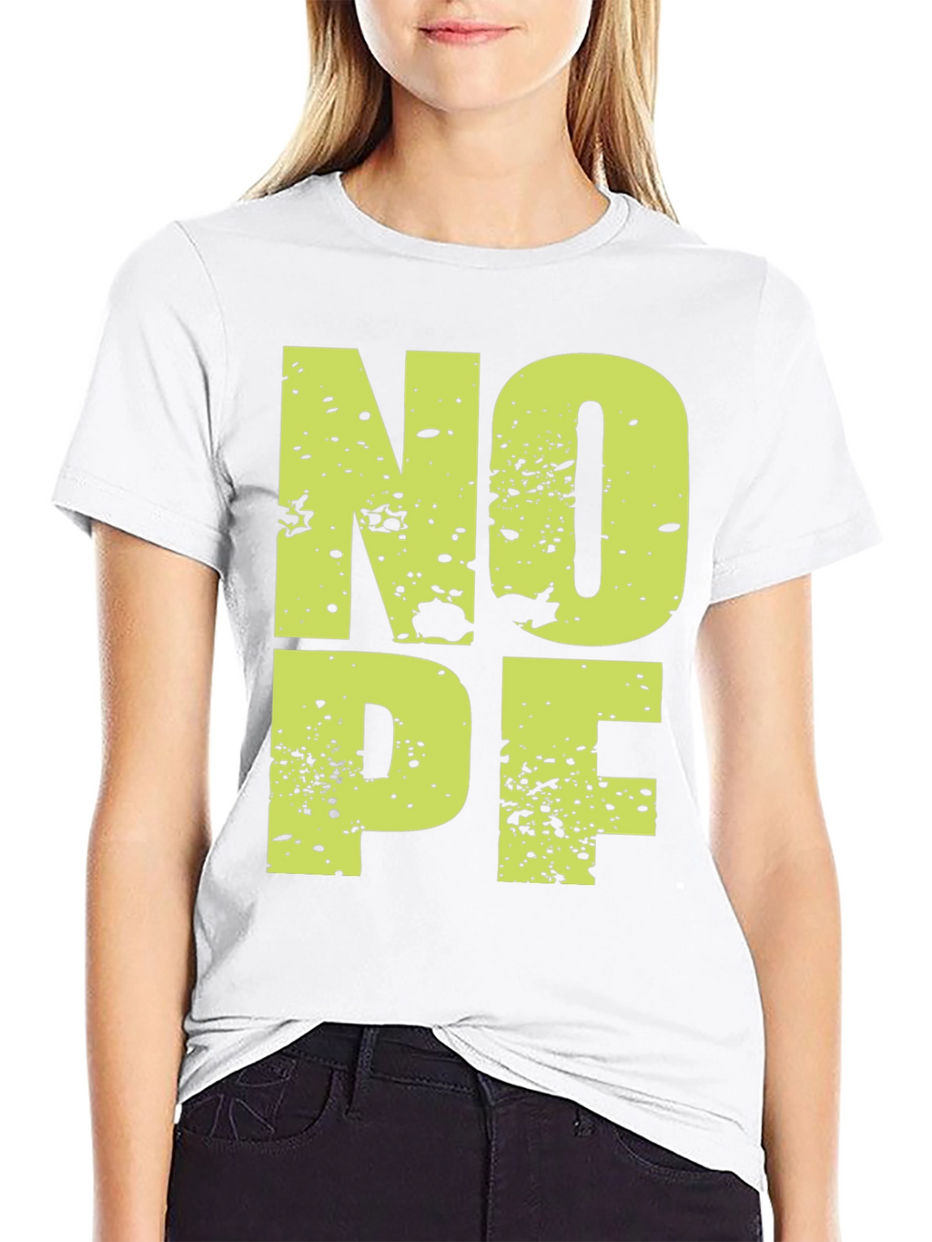 NOPE Graphic Tee - Casual Black T-Shirt