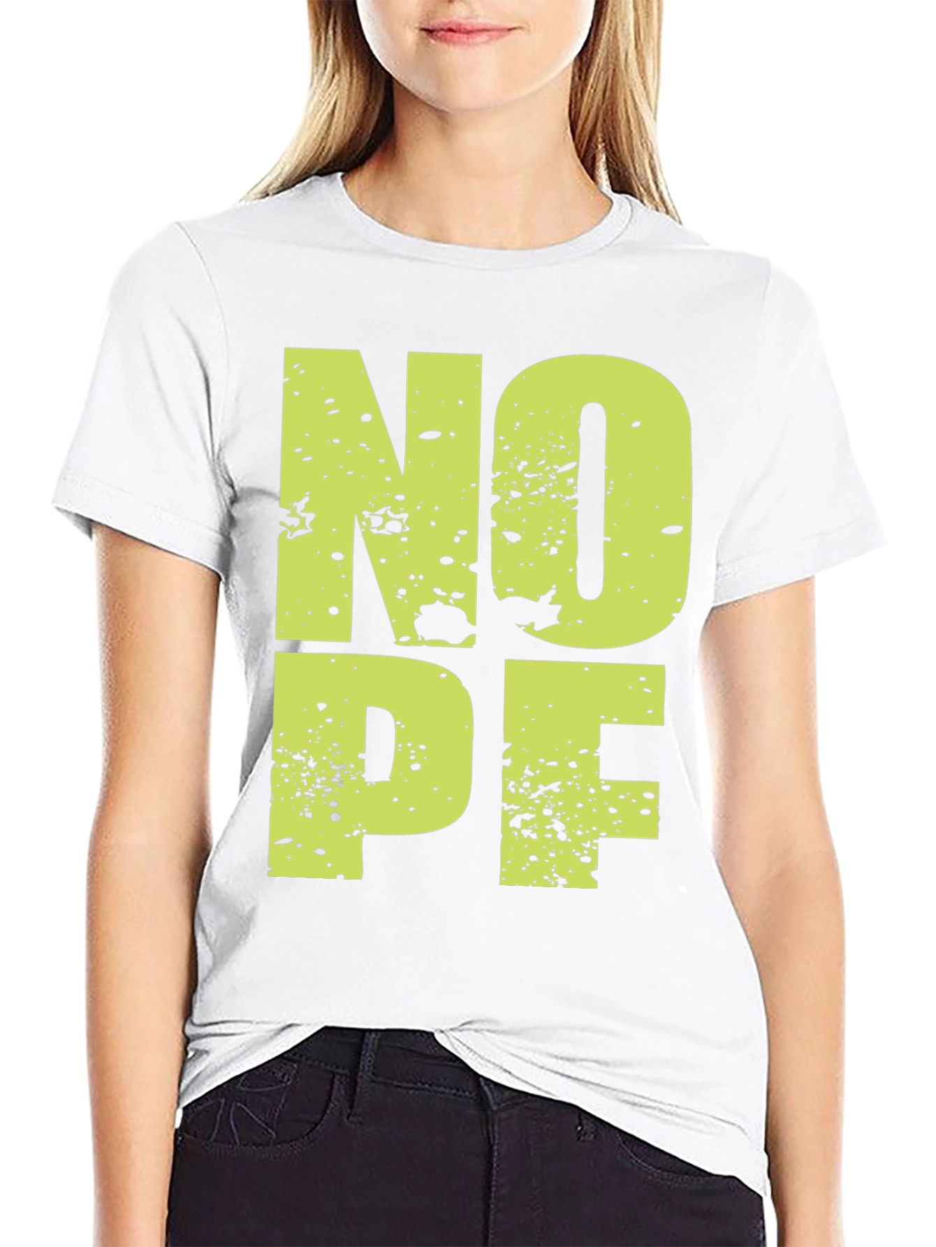 NOPE Graphic Tee - Casual Black T-Shirt