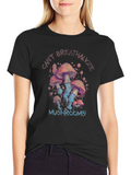 Cant Breathalyze Mushrooms Black T-Shirt