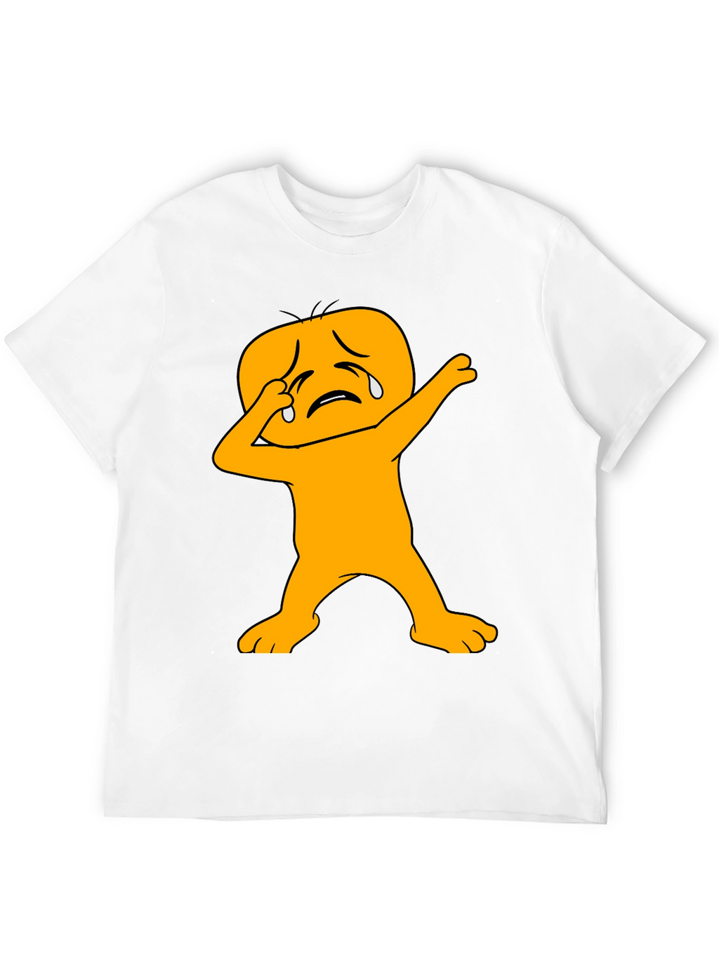 Dabbing Crying Emoji Black T-Shirt