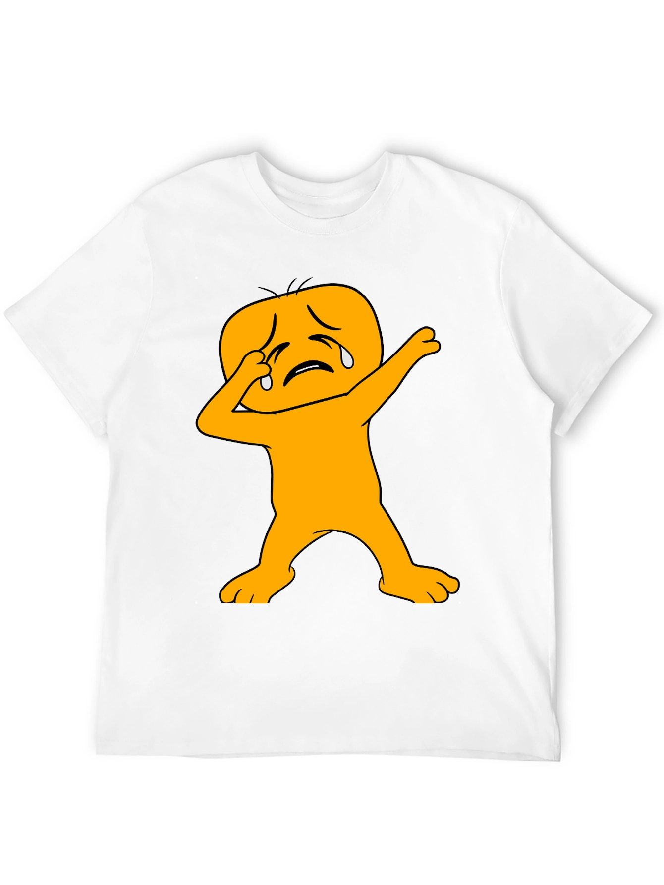 Dabbing Crying Emoji Black T-Shirt