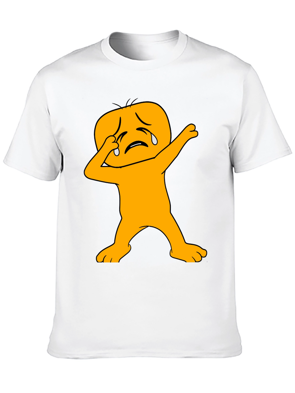 Dabbing Crying Emoji Black T-Shirt