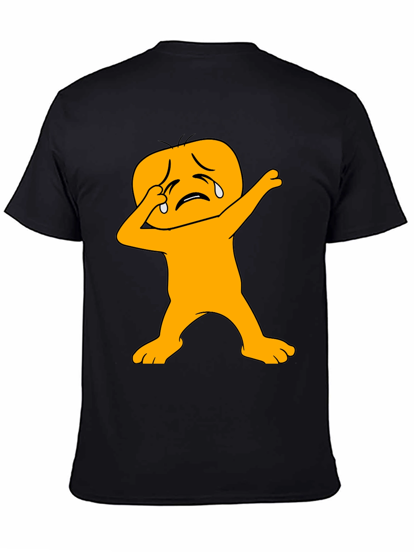 Dabbing Crying Emoji Black T-Shirt