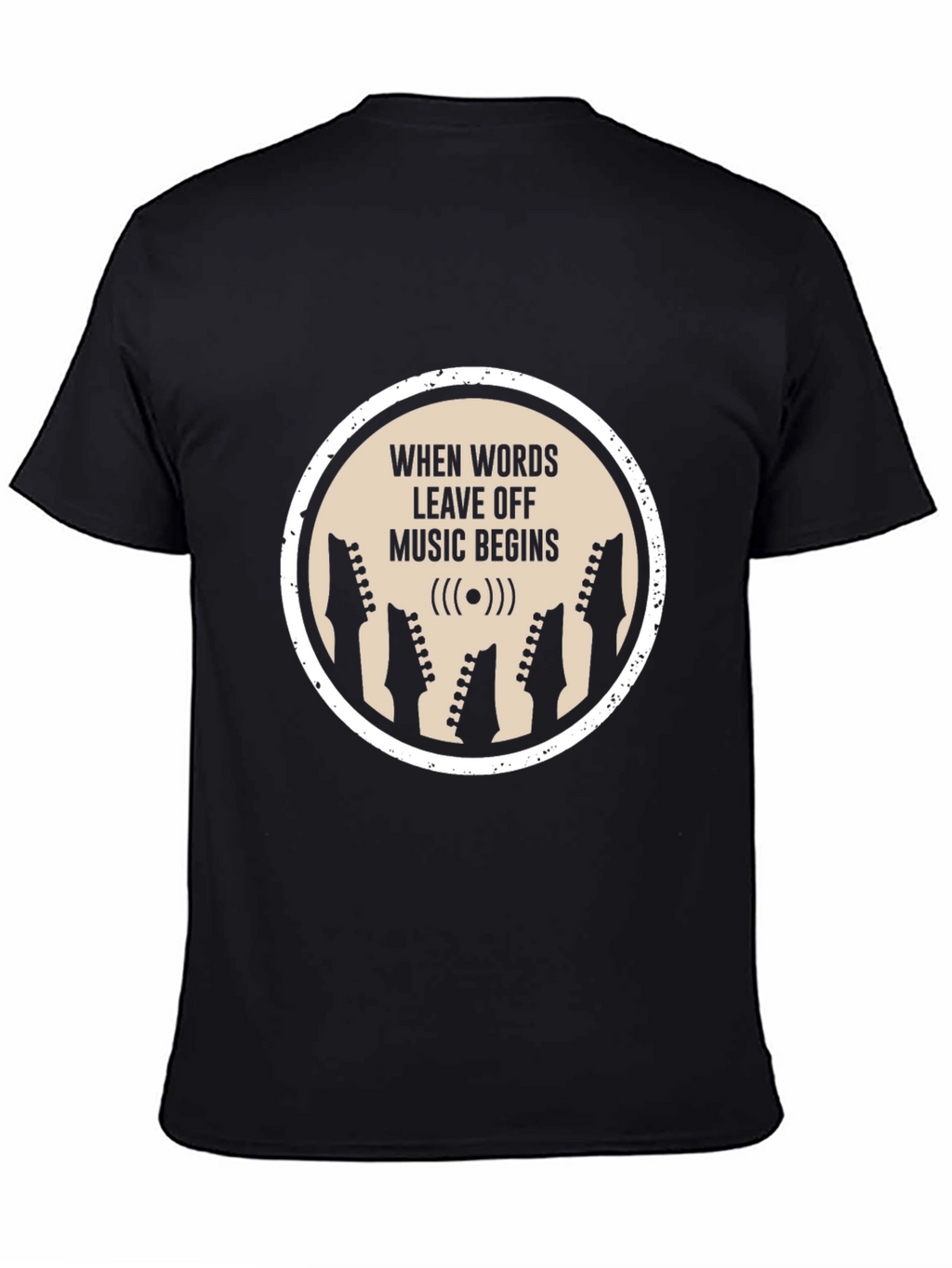 Music Begins Tee - Stylish Graphic Print T-Shirt