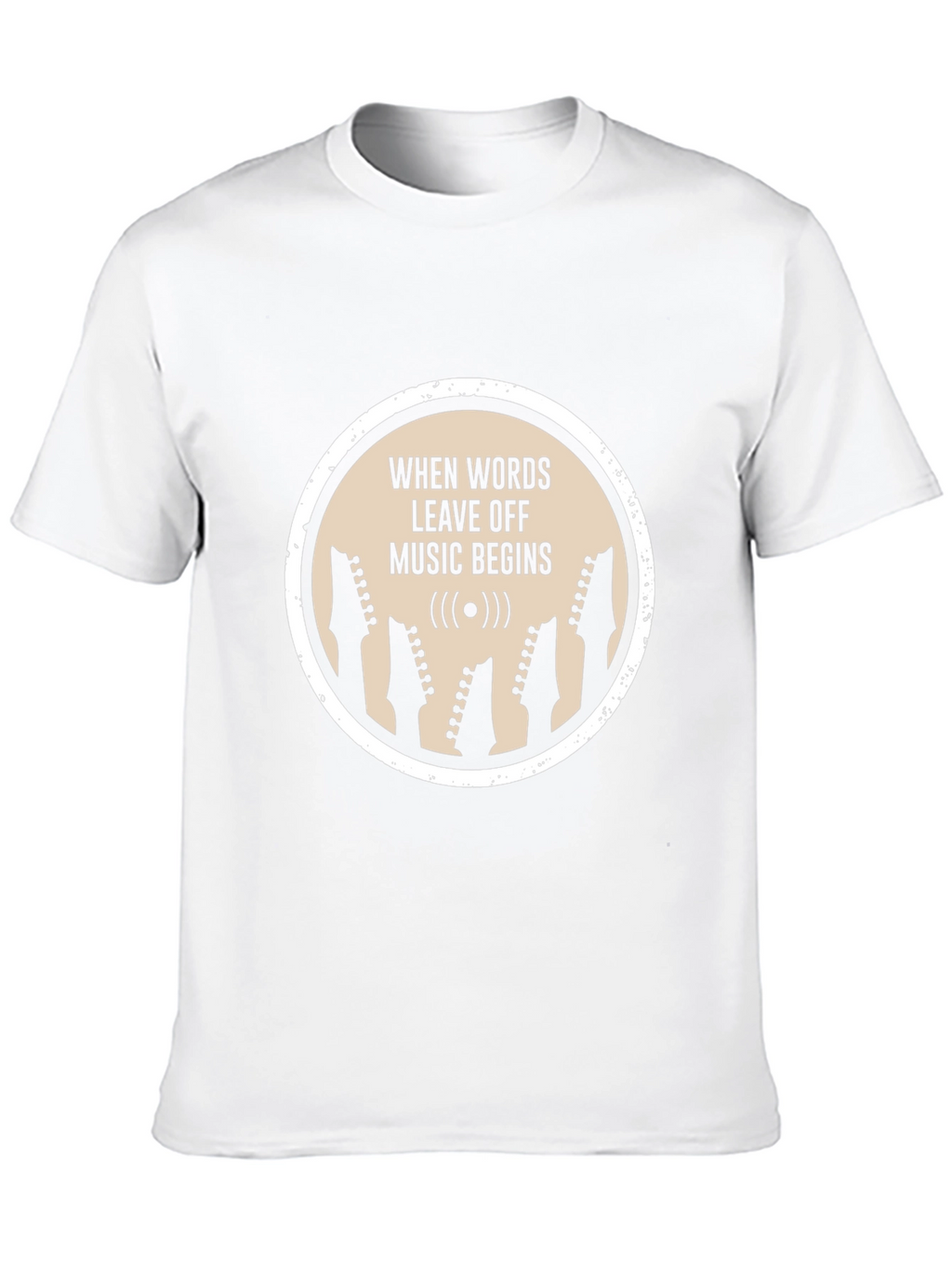 Music Begins Tee - Stylish Graphic Print T-Shirt
